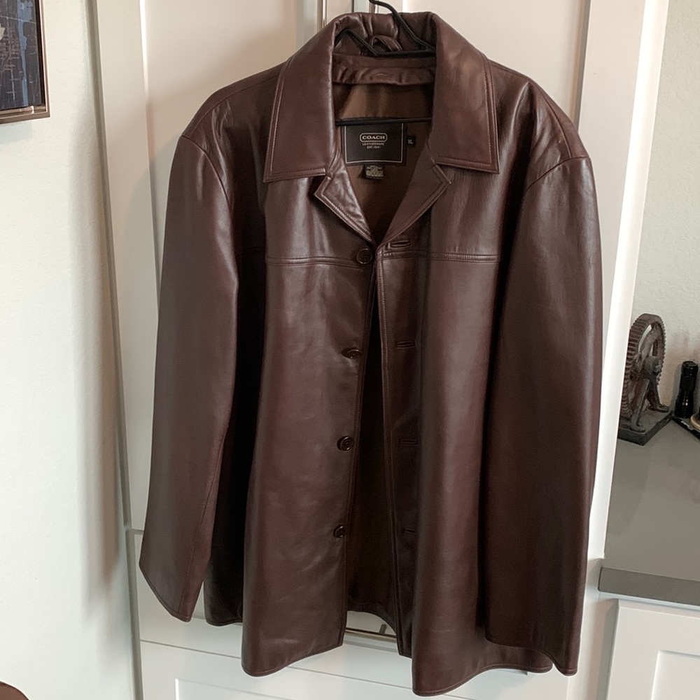 Coach Leather trench coat